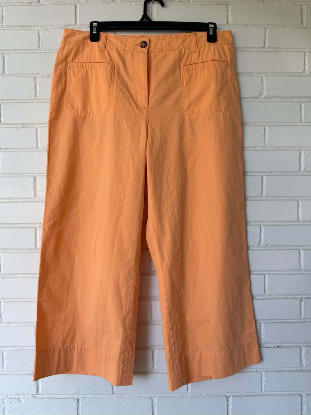 Talbots NWT Wide-Leg Cropped Pants in Peach Orange size 16